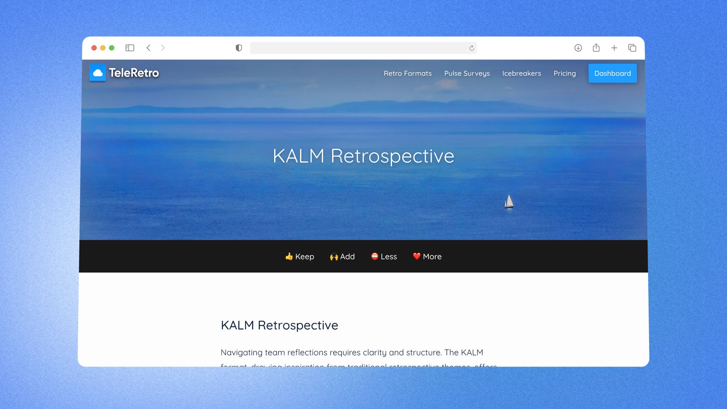 KALM - retrospetive template