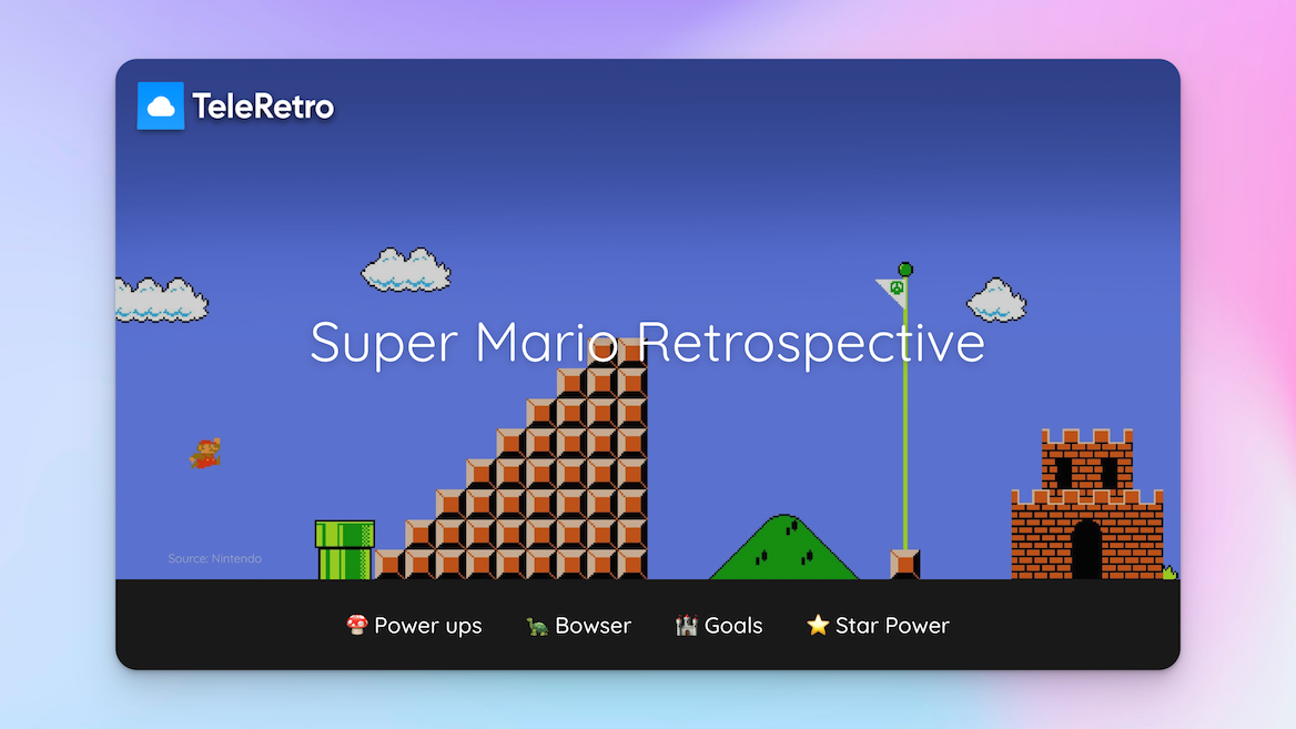 Super Mario - plantilla de retrospectiva
