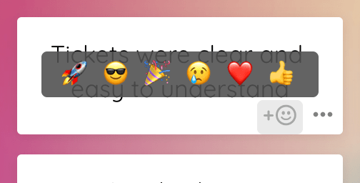 Feedback com emoji passo 2