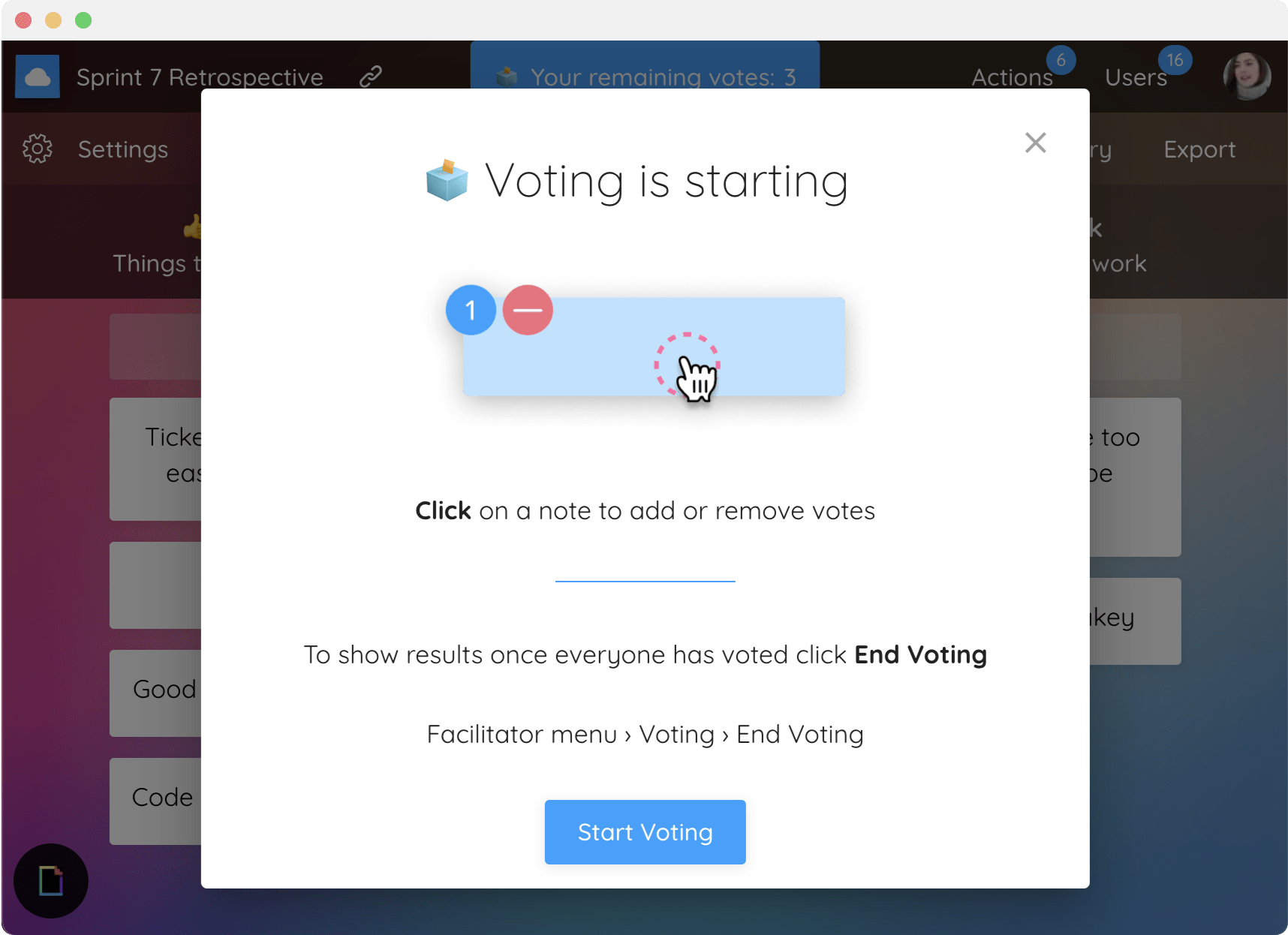 Feedback dengan voting langkah 2